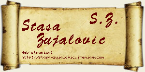 Staša Zujalović vizit kartica